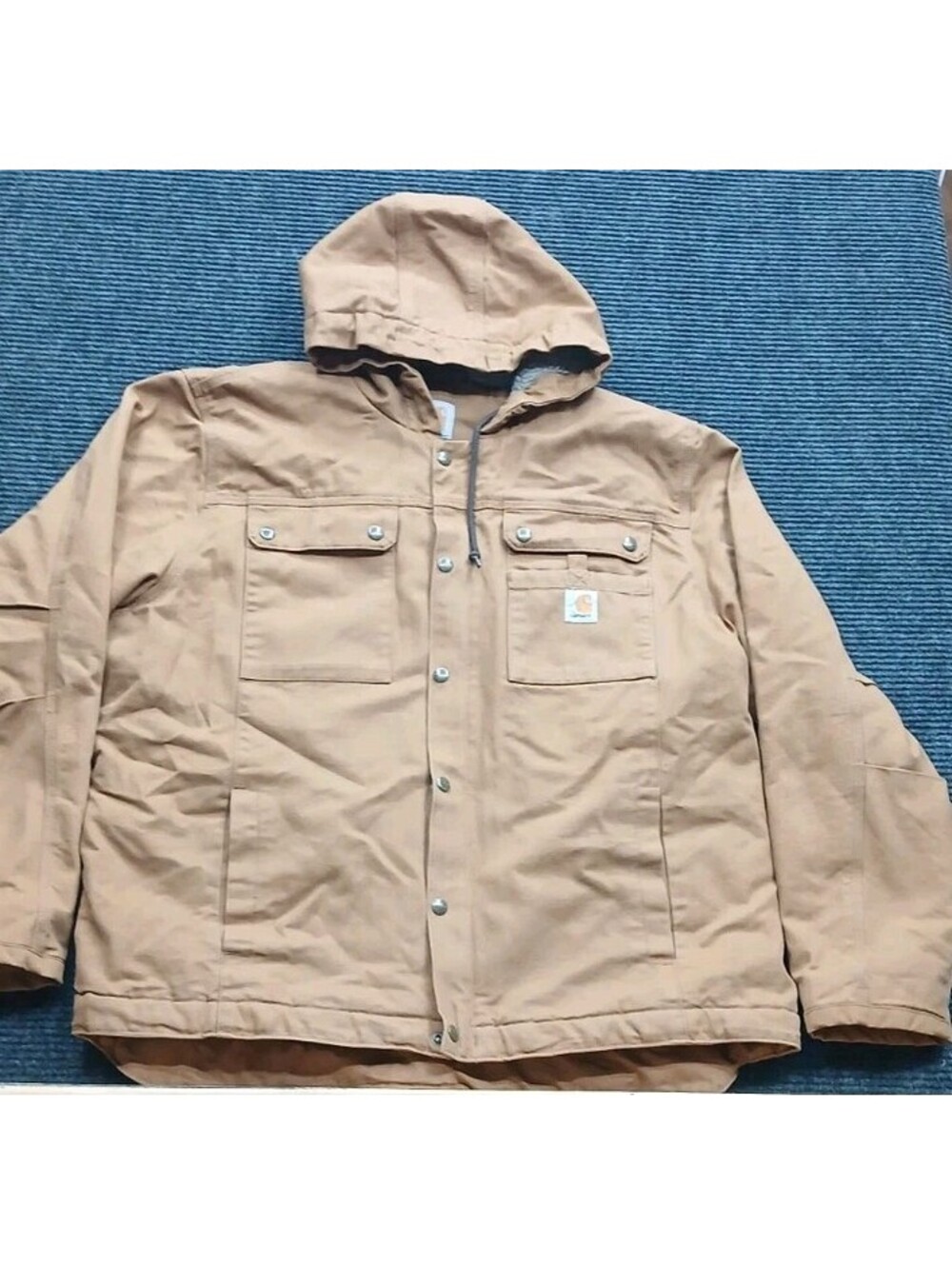 Carhartt 103826 Bartlett Jacket Men’s XL Brown Washed Duck Sherpa Lined Workwear